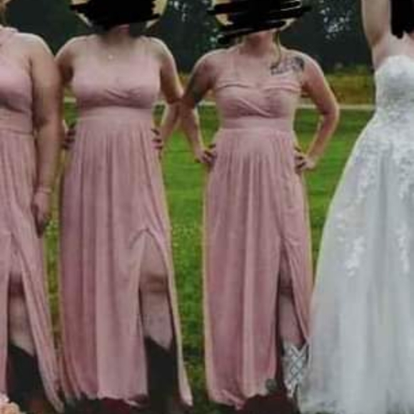 Pink David's Bridal Dress - Picture 2 of 3